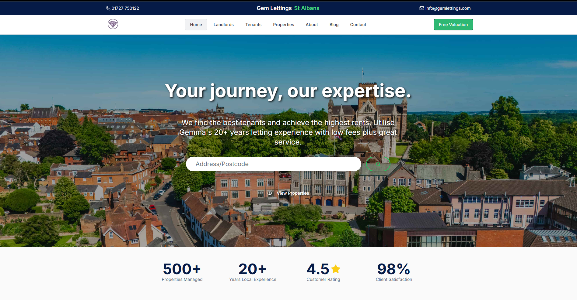 Gem Lettings website